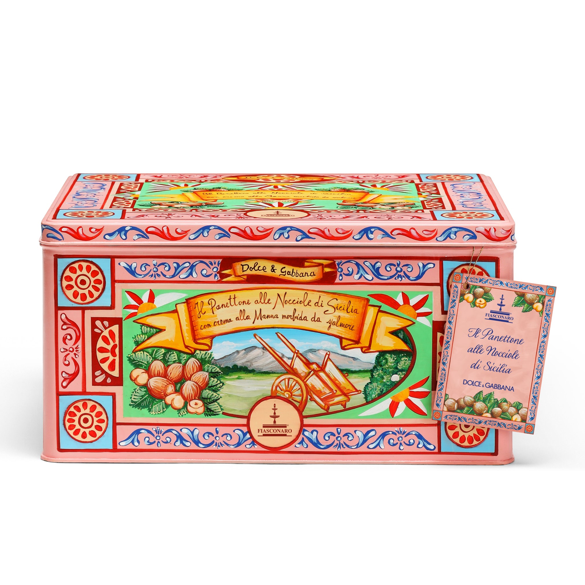 Fiasconaro Sicilian Hazelnut Panettone with soft Manna cream 2.20 lb packaged