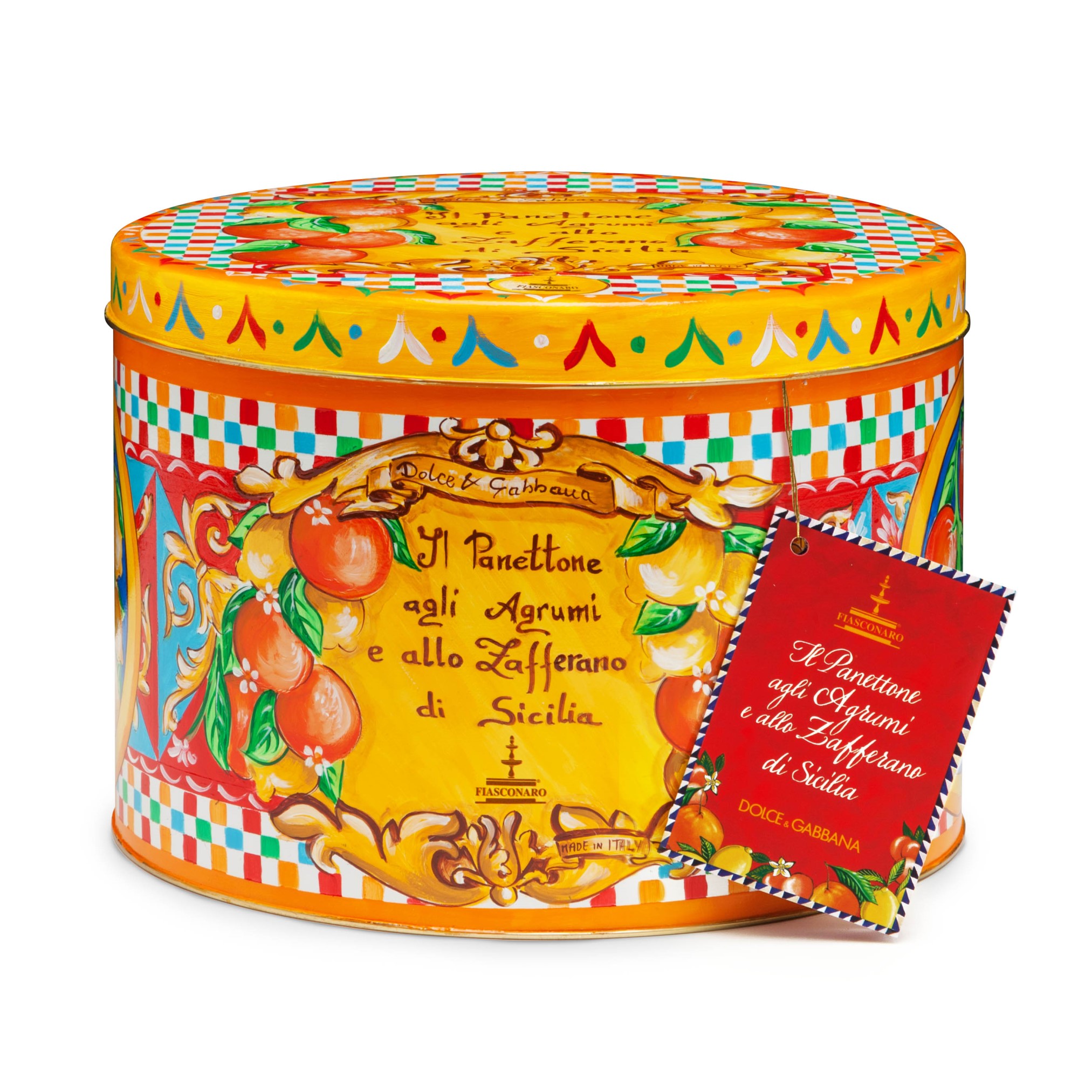Panettone agli Agrumi e Zafferano packaged - orange main color