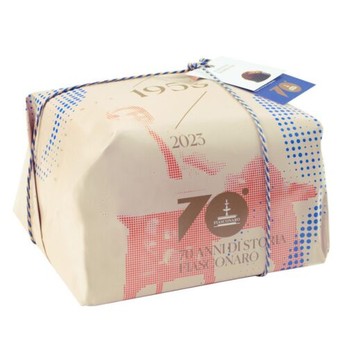Panettone Agrumi e Zafferano 70° Anniversary packaged