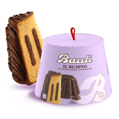 Bauli Budino Crema Cioccolato in package and sliced