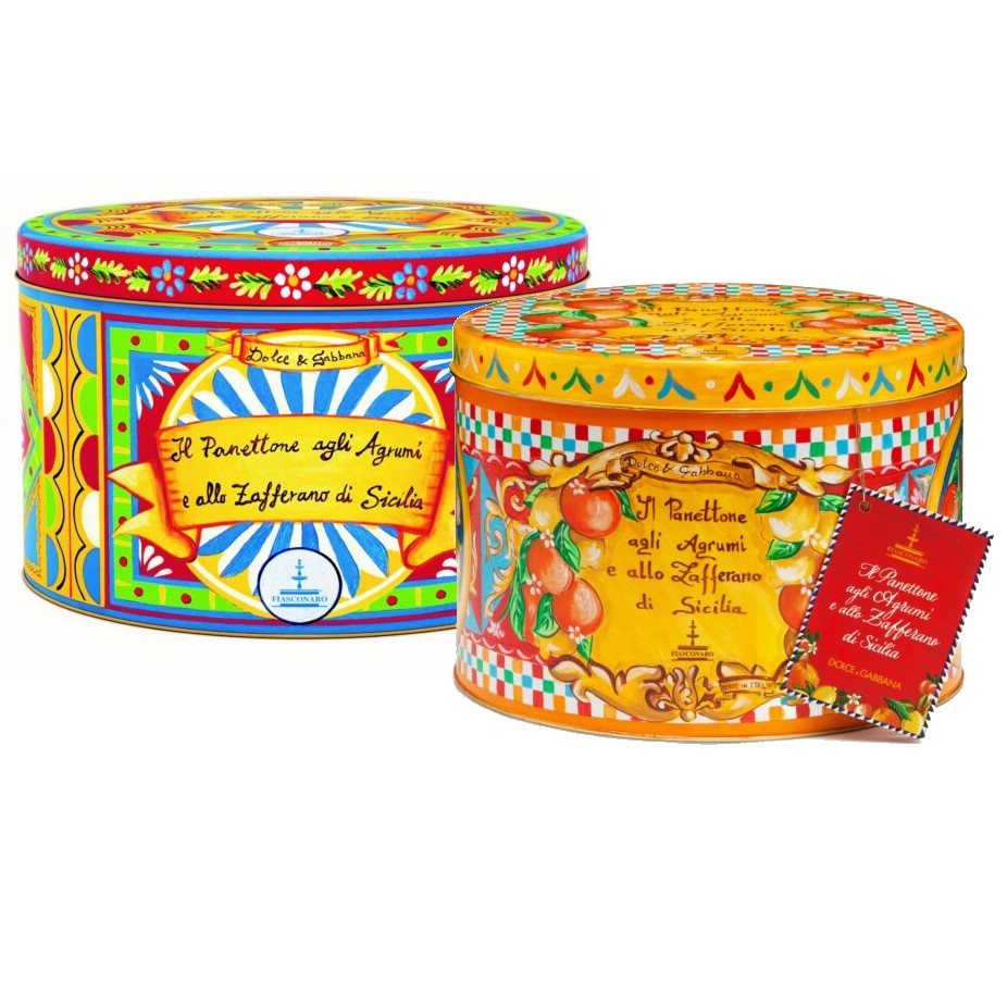 Panettone agli Agrumi e Zafferano 2 different packages
